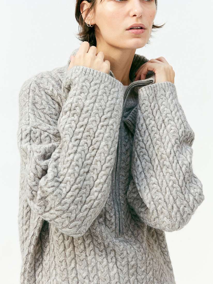 H&M Zip-Top Cable-Knit Jumper