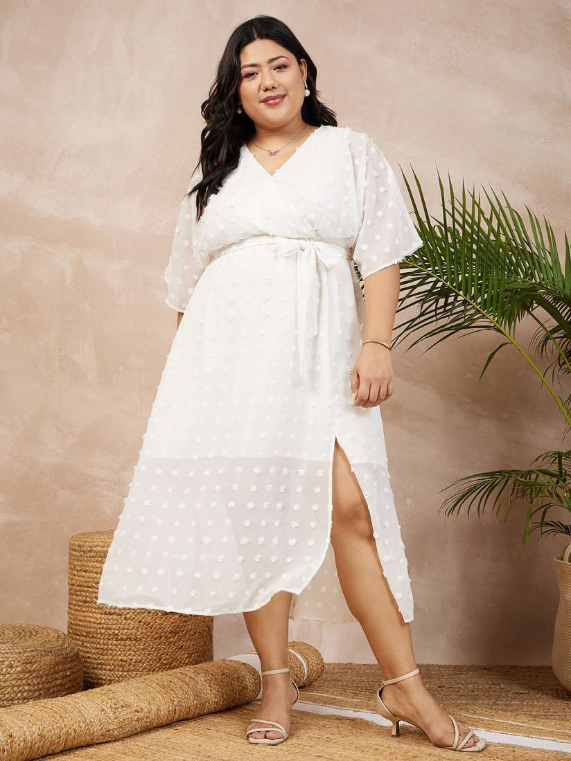 White dress myntra online