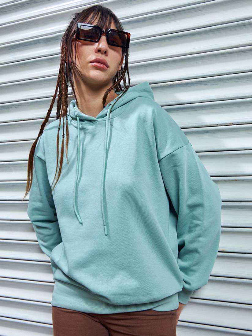 Buy Bewakoof Heavy Duty Plus Hooded Fleece Oversized Longline Pullover Sweatshirt Sweatshirts for Women 25765068 Myntra