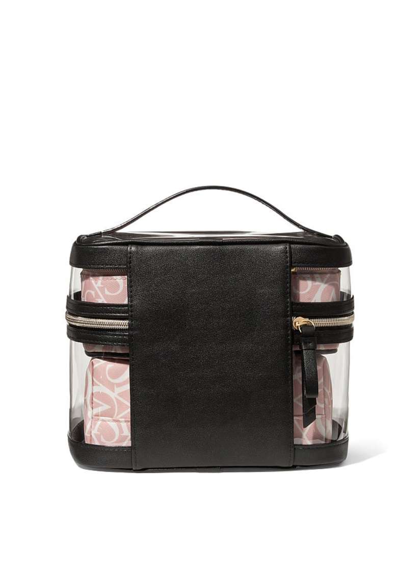 Buy Victoria s Secret Women Pack of 2 Structured Vanity Bags with 2 Pouches Travel Accessory for Women 25766532 Myntra