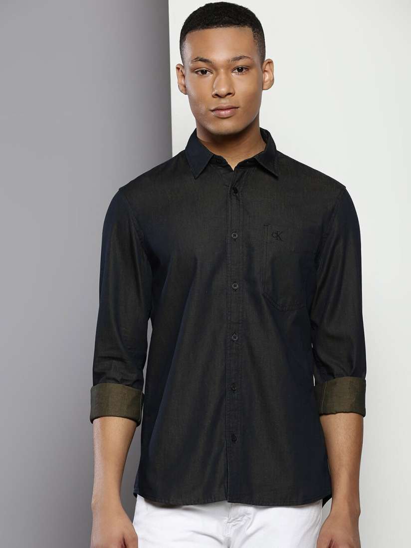 Buy Calvin Klein Jeans Slim Fit Pure Cotton Casual Shirt Shirts for Men 25783158 Myntra
