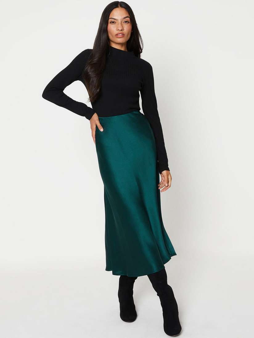 Buy DOROTHY PERKINS Satin Finish A Line Midi Skirt Skirts for Women 25784408 Myntra