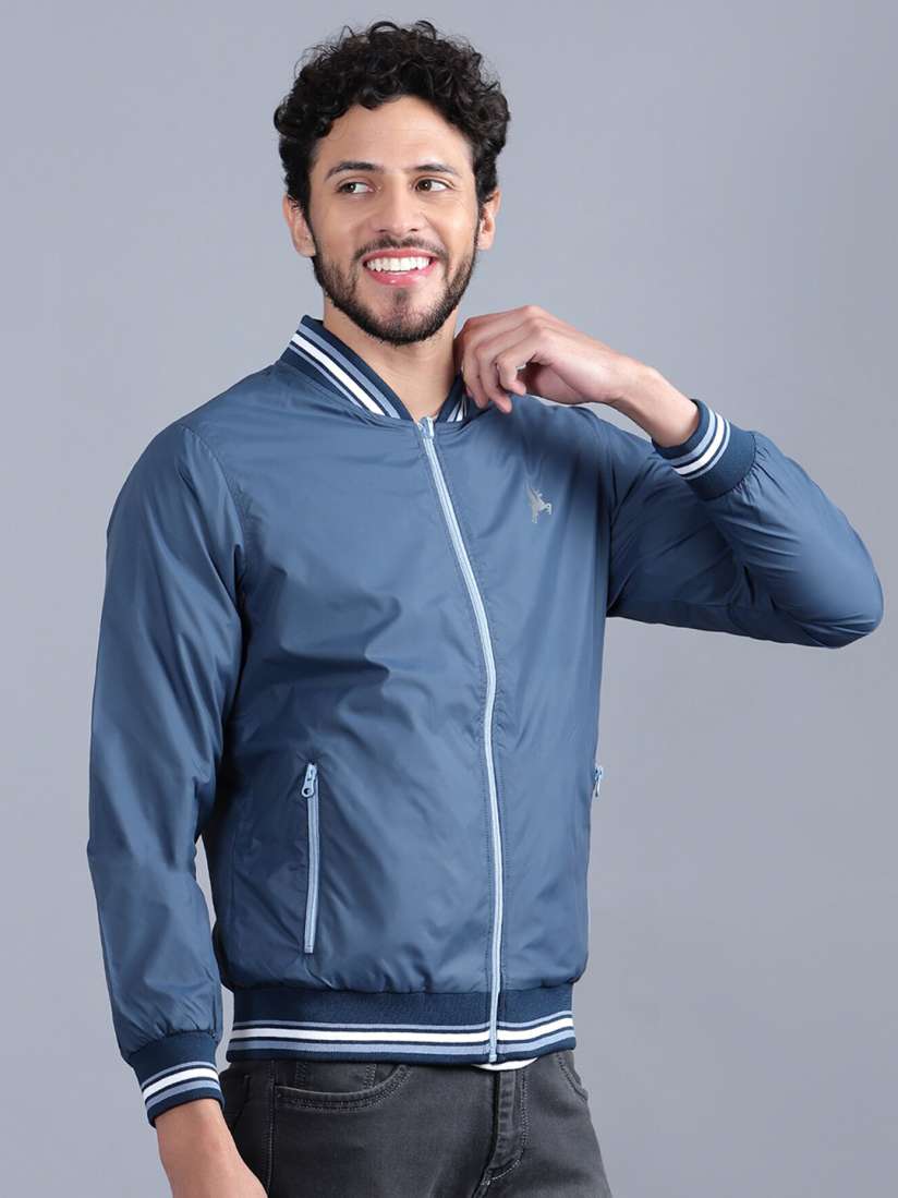 Buy Trenz Stand Collar Long Sleeves Reversible Bomber Jacket Jackets for Men 25784702 Myntra