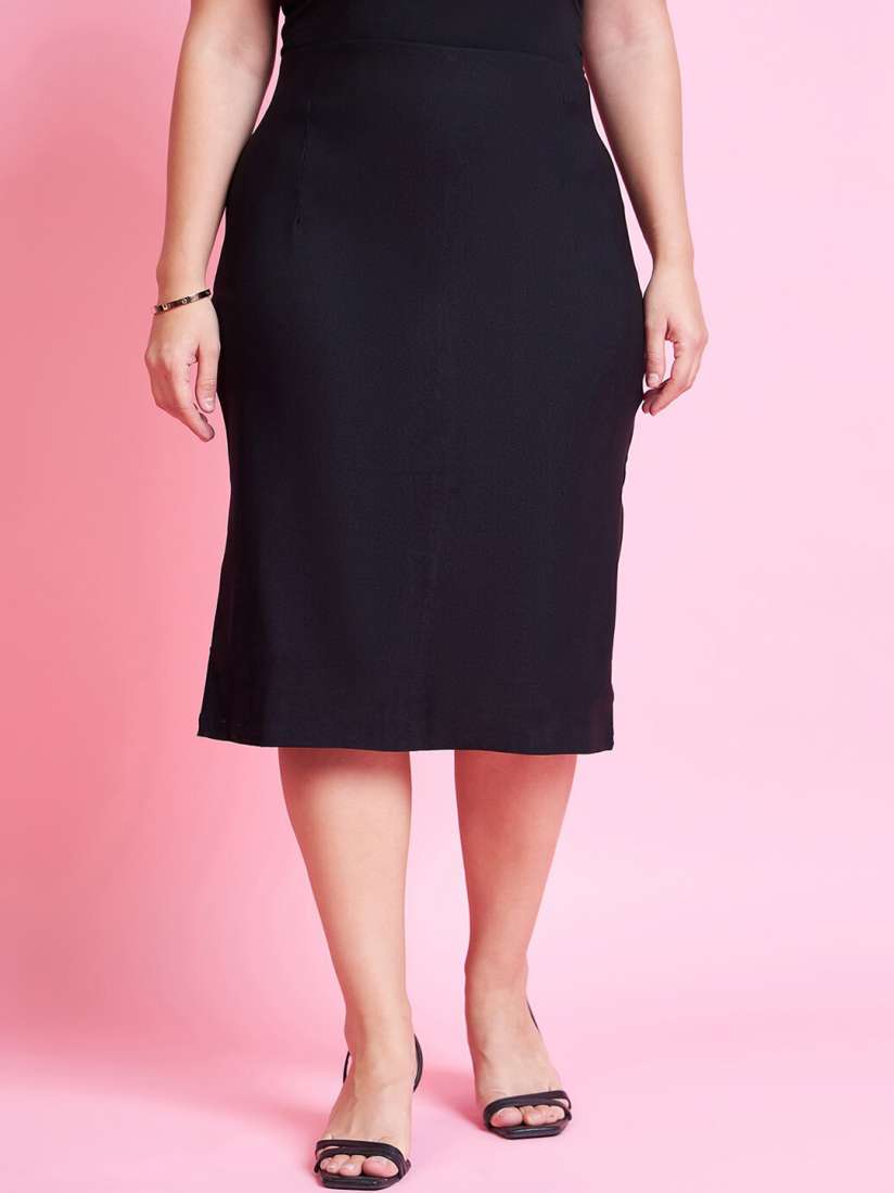 Plus size knee length pencil skirt cheap