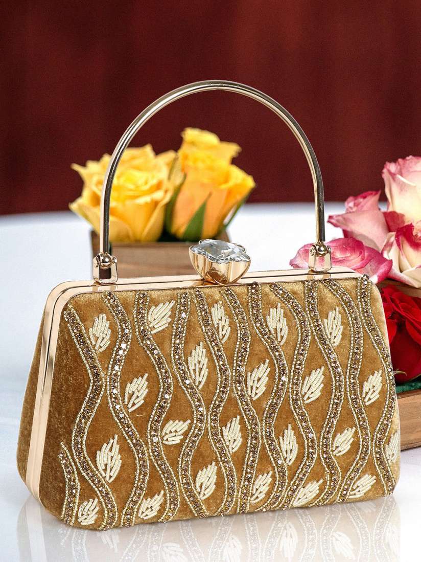 Buy Exotic Embellished Suede Box Clutch Clutches for Women 25789238 Myntra