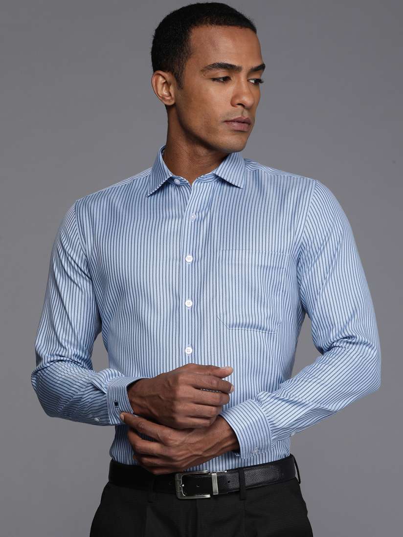 Buy Louis Philippe Pure Cotton Slim Fit Striped Formal Shirt Shirts for Men 25800684 Myntra
