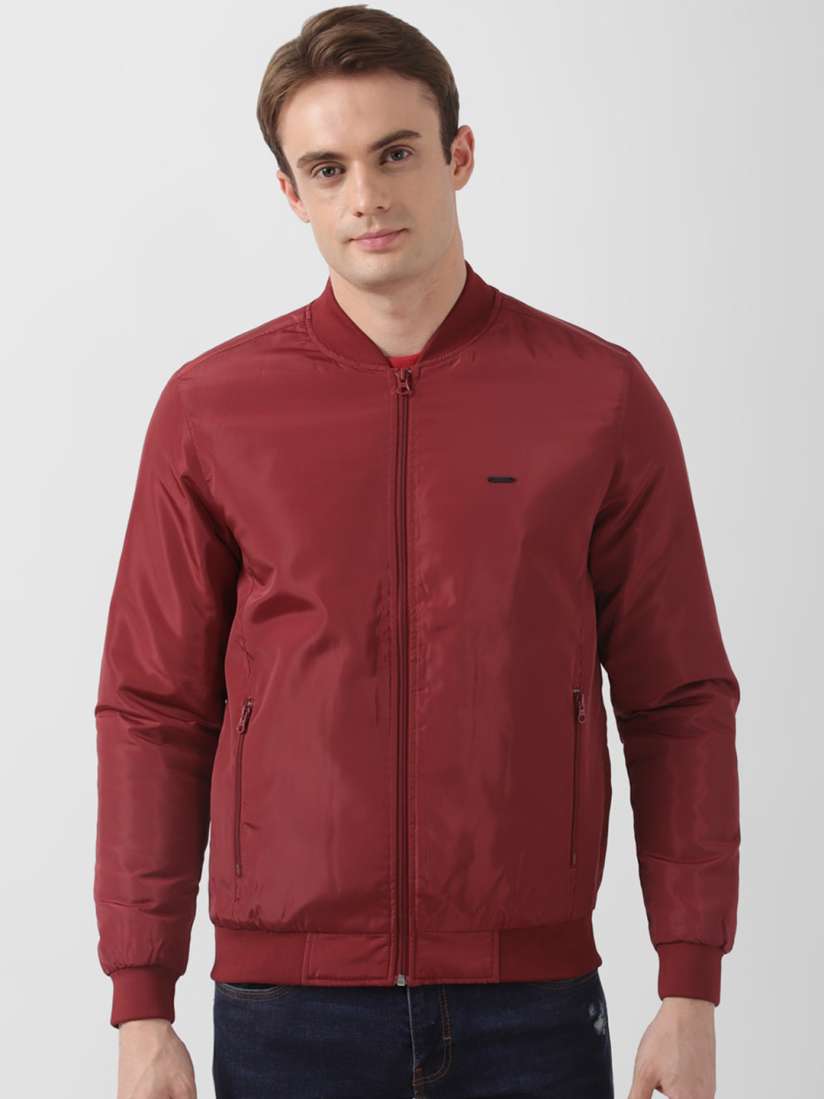 Peter england university full sleeve solid men jacket shop