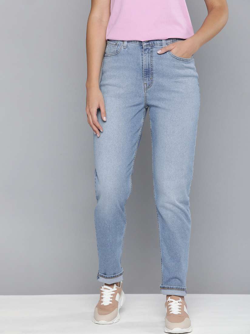 Buy Levis Women Mom Loose Tapered Fit High Rise Light Fade Stretchable Jeans Jeans for Women 25806778 Myntra