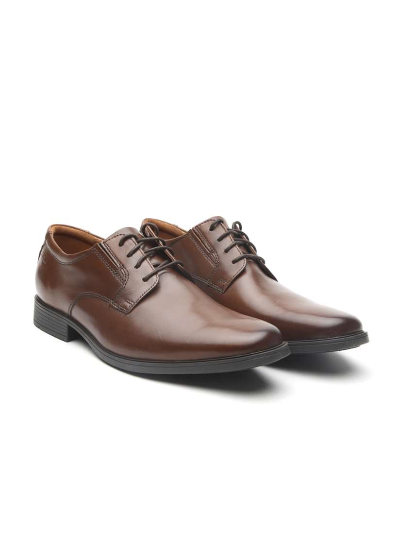 Buy Clarks Men Tan Brown Tilden Formal Derby Shoes Formal Shoes for Men 2580885 Myntra