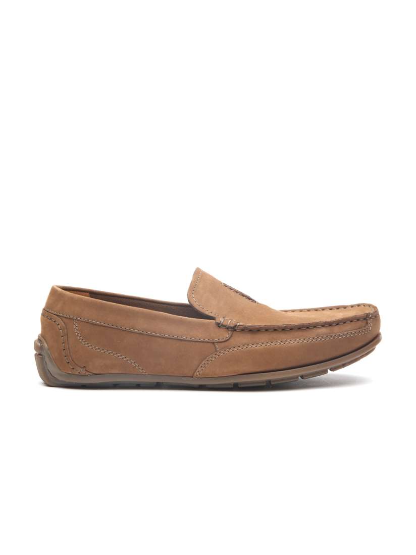 Buy Clarks Men Tan Leather Benero Race Formal Slip Ons Formal Shoes for Men 2580891 Myntra
