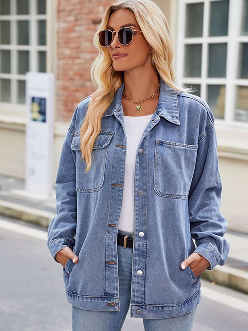 Myntra women denim jacket clearance