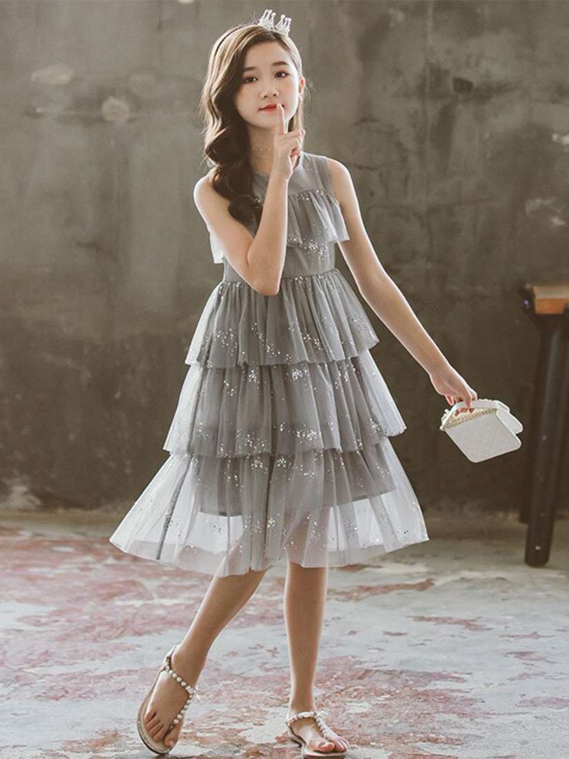 Girls grey dress new arrivals
