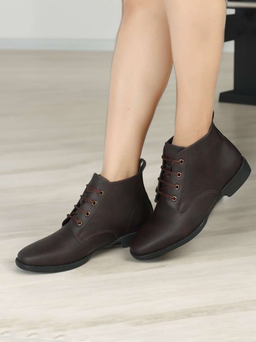 Mid lace up boots sales