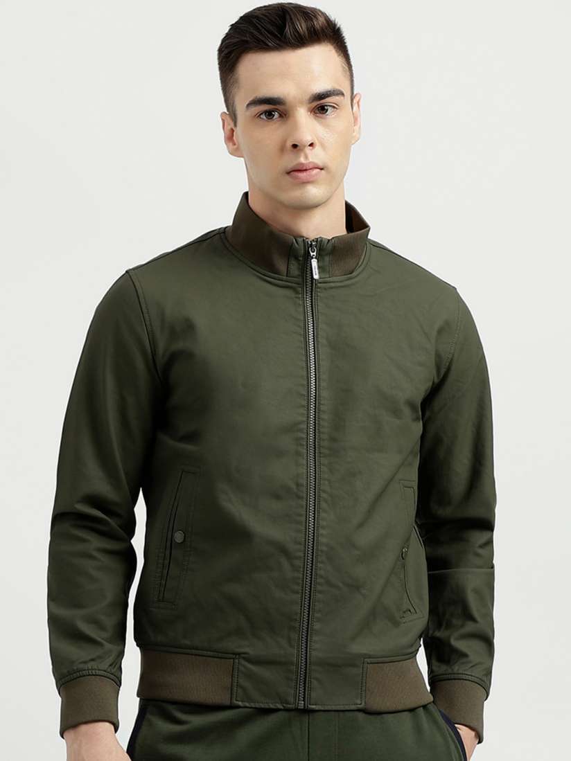 Buy United Colors of Benetton Mock Neck Long Sleeves Bomber Jacket Jackets for Men 25812806 Myntra