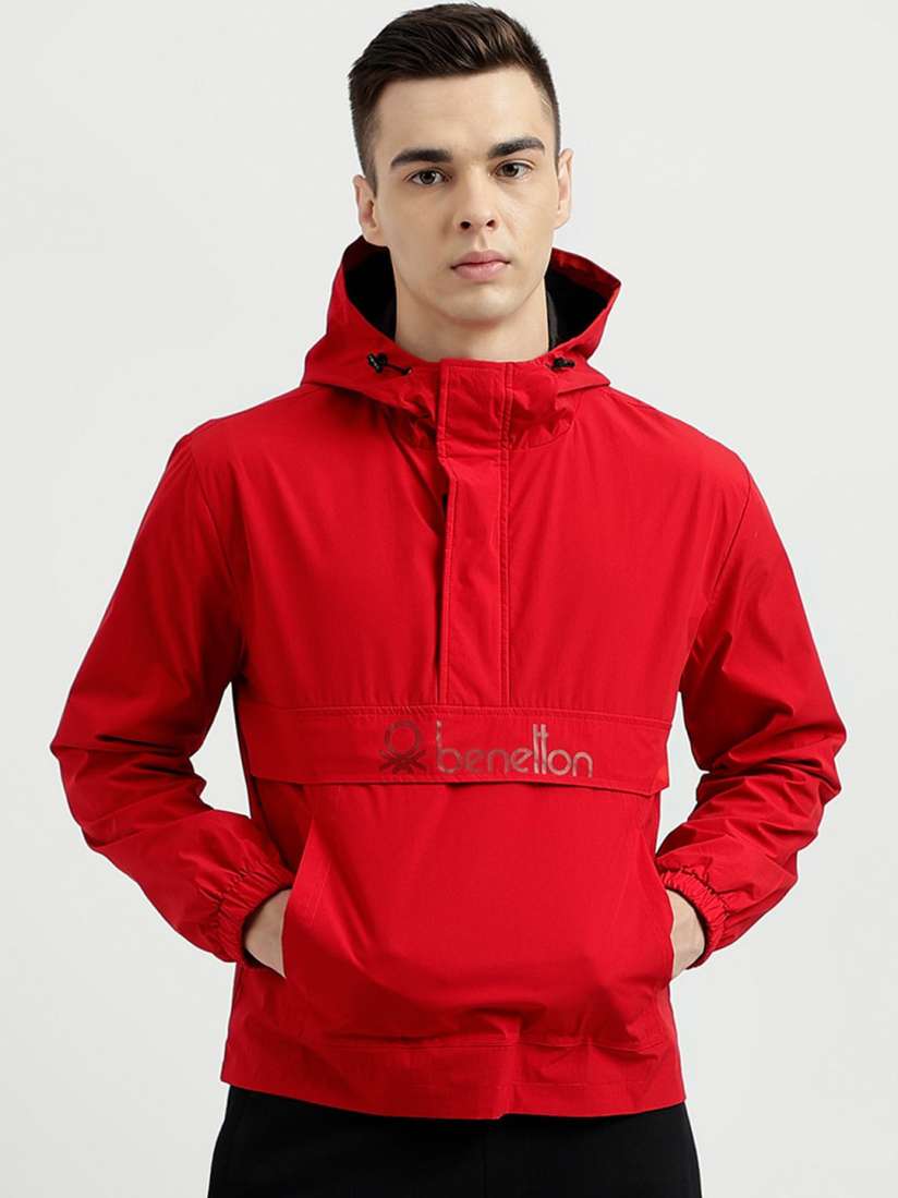 Benetton red jacket cheap