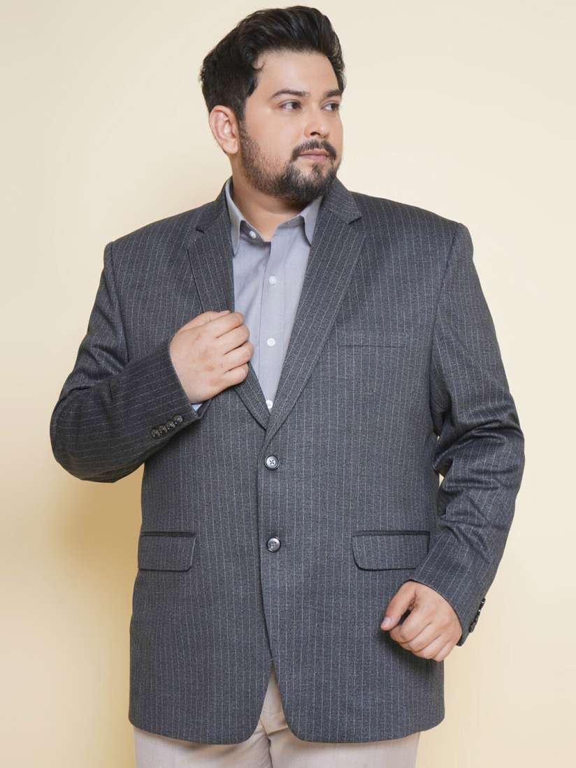 Plus size striped blazers shop