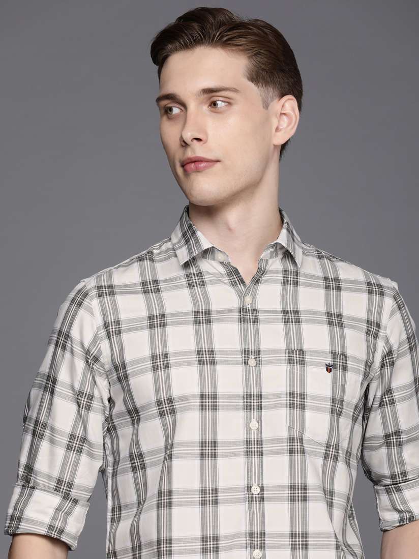 Buy Louis Philippe Sport Pure Cotton Slim Fit Checked Casual Shirt Shirts for Men 25818584 Myntra