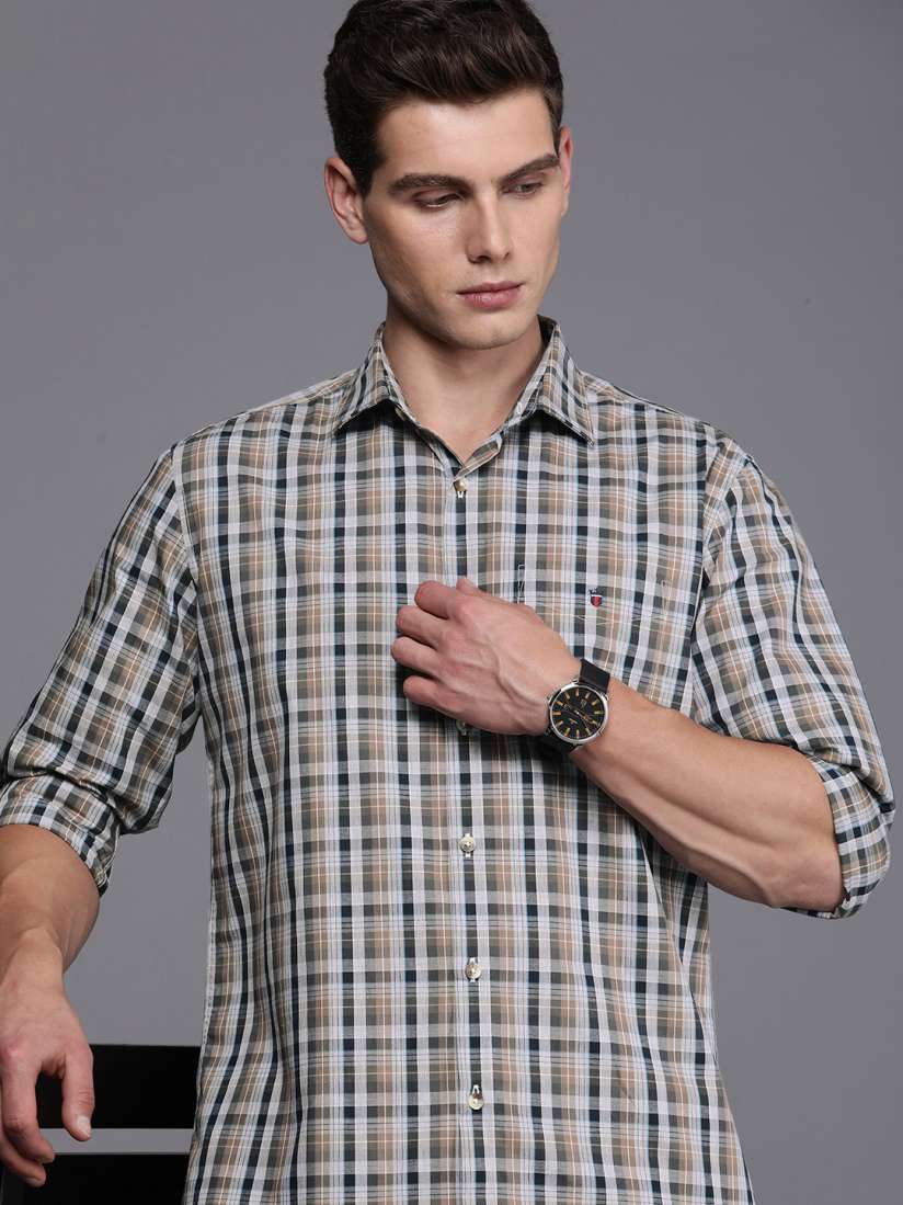 Louis philippe check shirt top