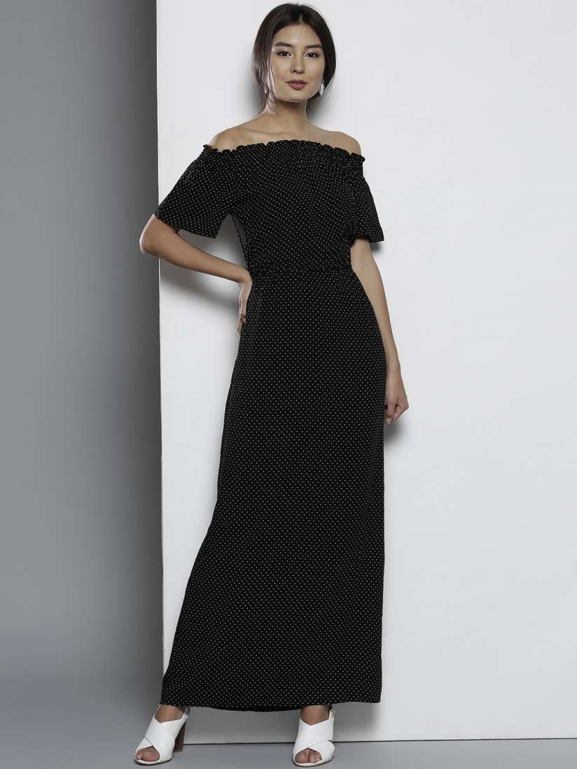 Buy DOROTHY PERKINS Women Black Printed Maxi Dress Dresses for Women 2582456 Myntra