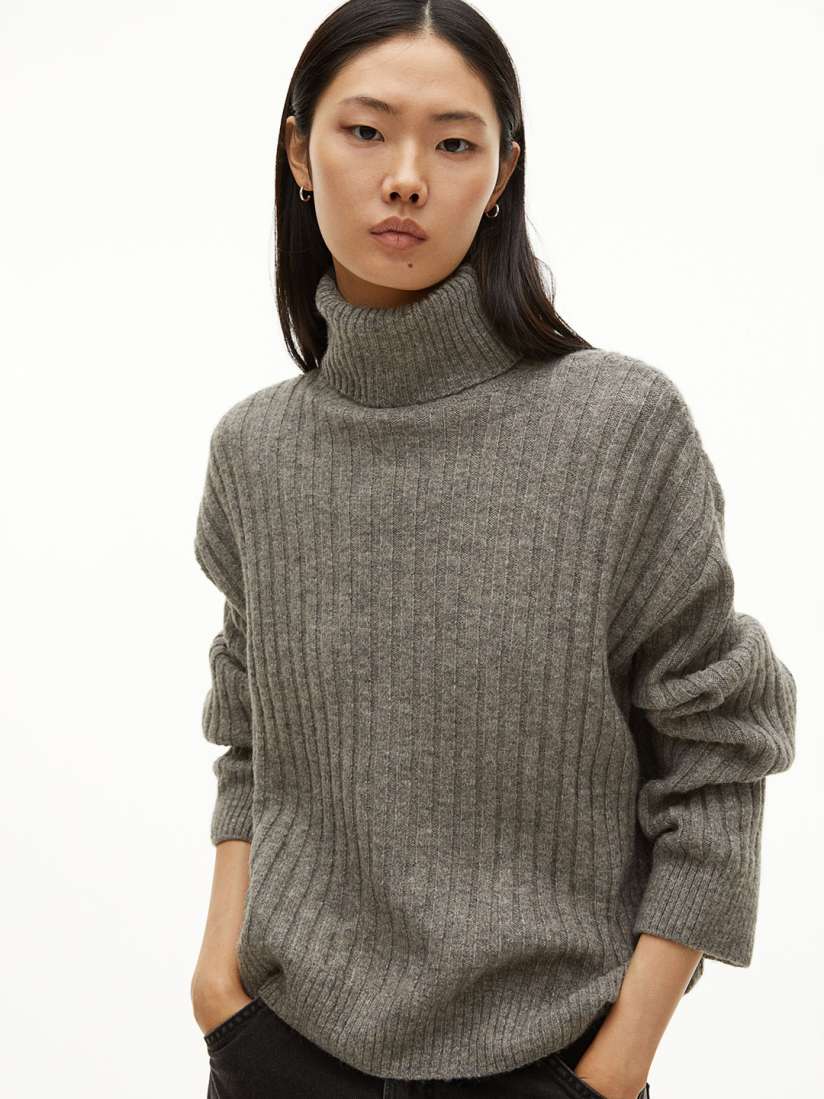 Buy H M Rib Knit Polo Neck Jumper Sweaters for Women 25826036 Myntra