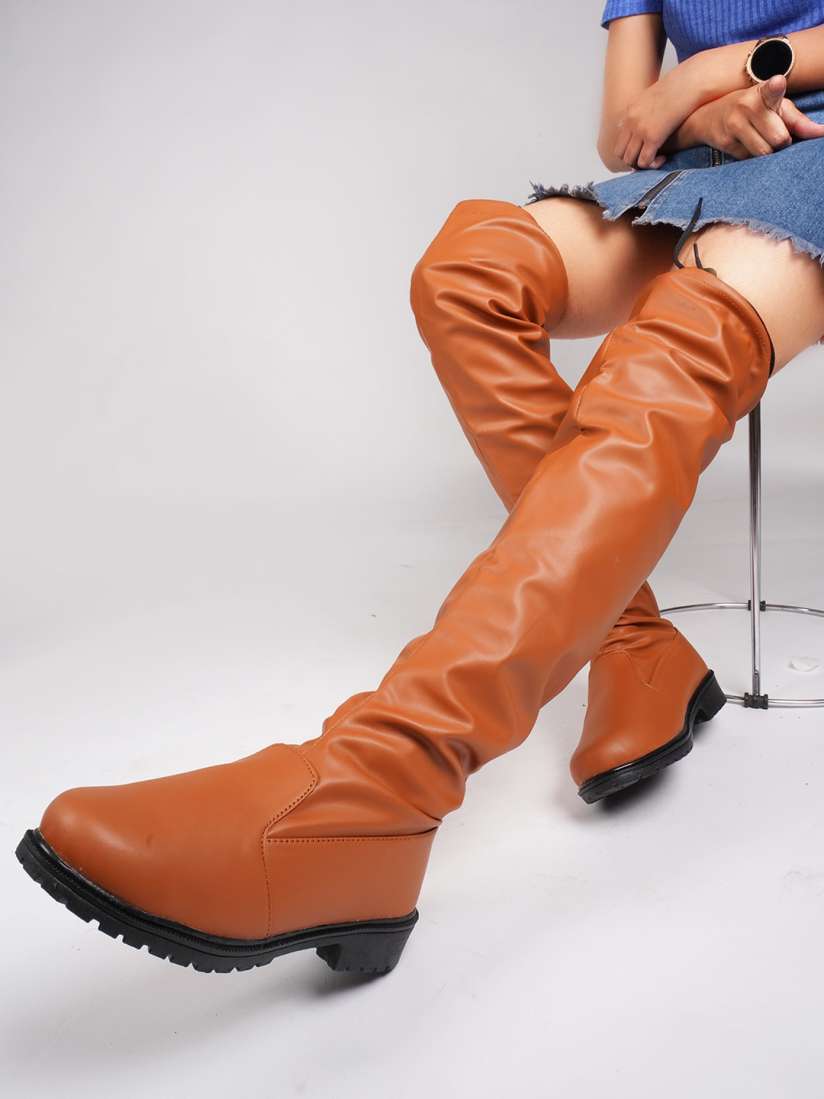 Thigh high boots myntra 2025