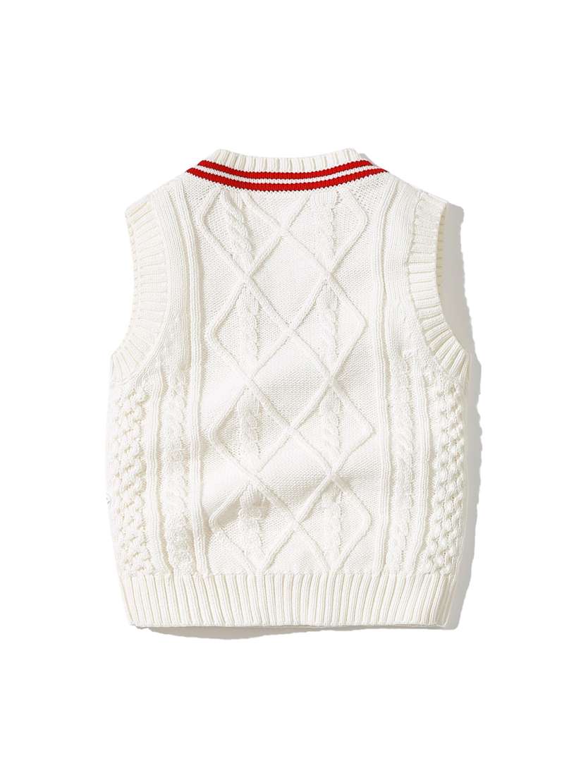 Buy StyleCast Kids White Self Design Cotton Sweater Vest Sweaters for Unisex Kids 25838112 Myntra