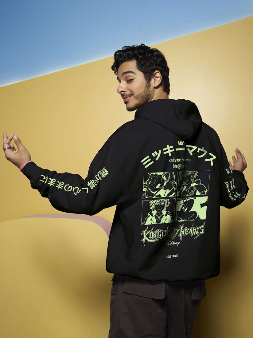 Buy Bewakoof Heavy Duty 1.0 Men Mickey S Kingdom Graphic Printed Oversized Hoodies Sweatshirts for Men 25843596 Myntra