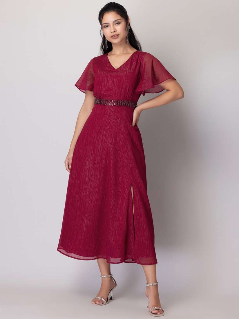 Faballey maroon dress 2025