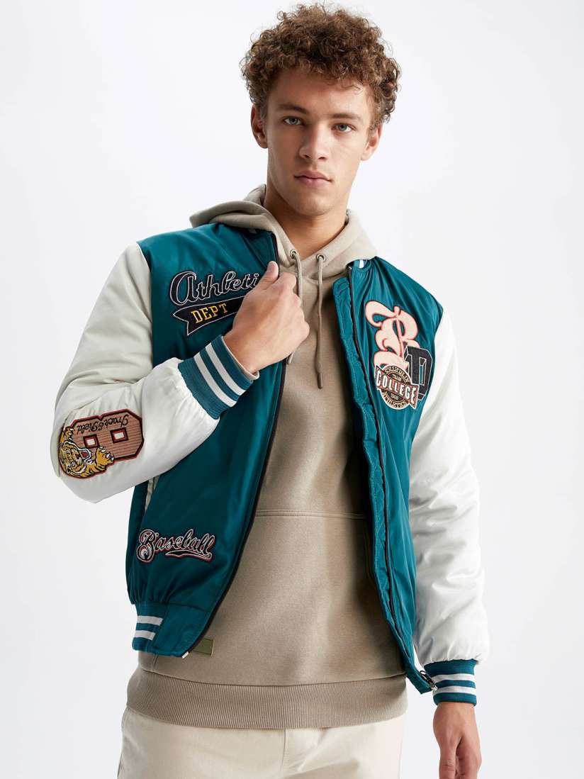 Buy DeFacto Embroidered Varsity Jacket Jackets for Men 25847534 Myntra