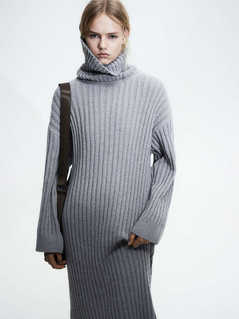 Buy H M Rib Knit Polo Neck Dress Dresses for Women 25852202 Myntra