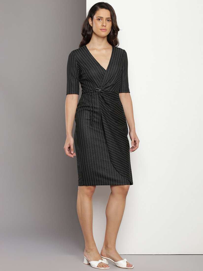 Wrap dress calvin klein cheap