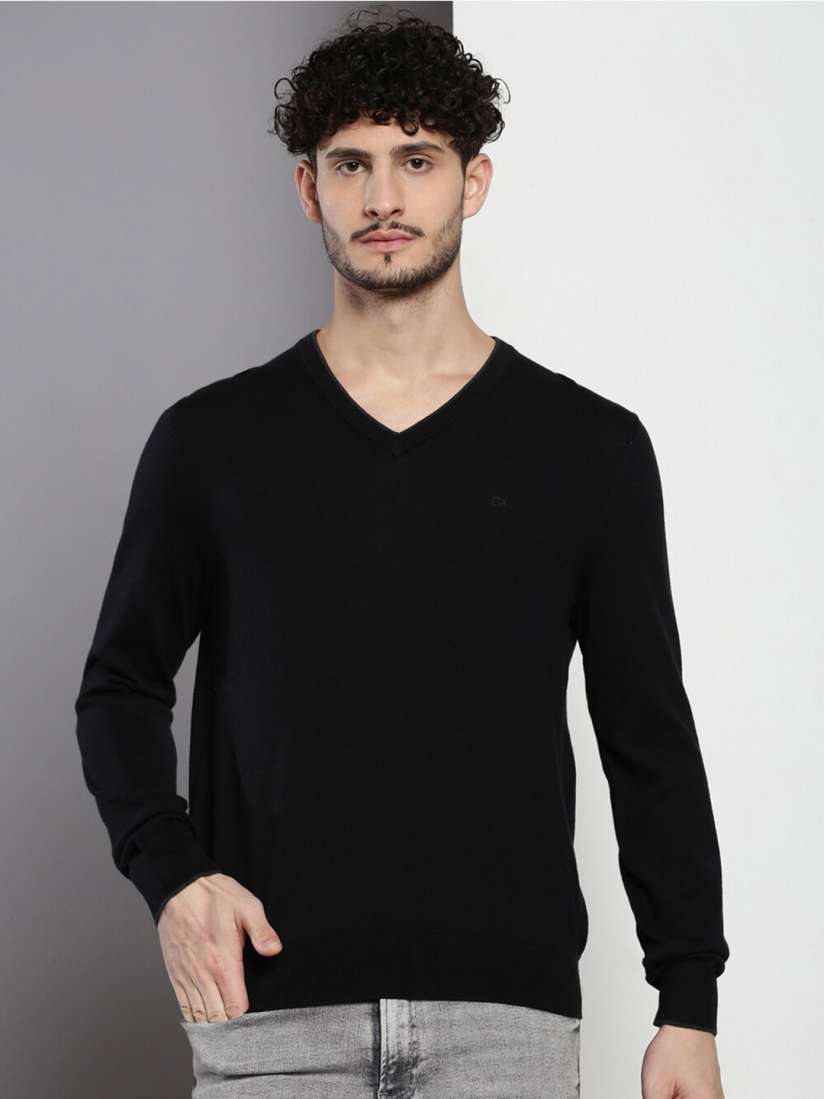 Calvin klein men's v neck sweater cheap
