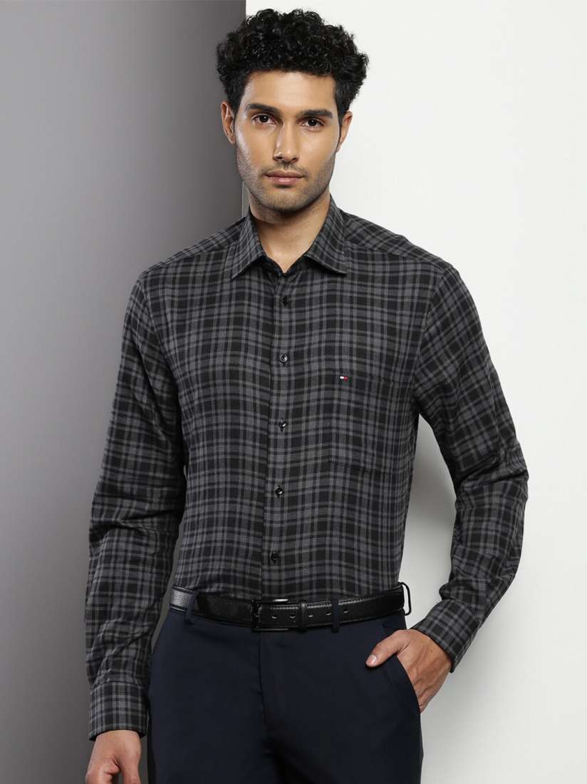 Buy Tommy Hilfiger Checked Cotton Formal Shirt Shirts for Men 25856364 Myntra