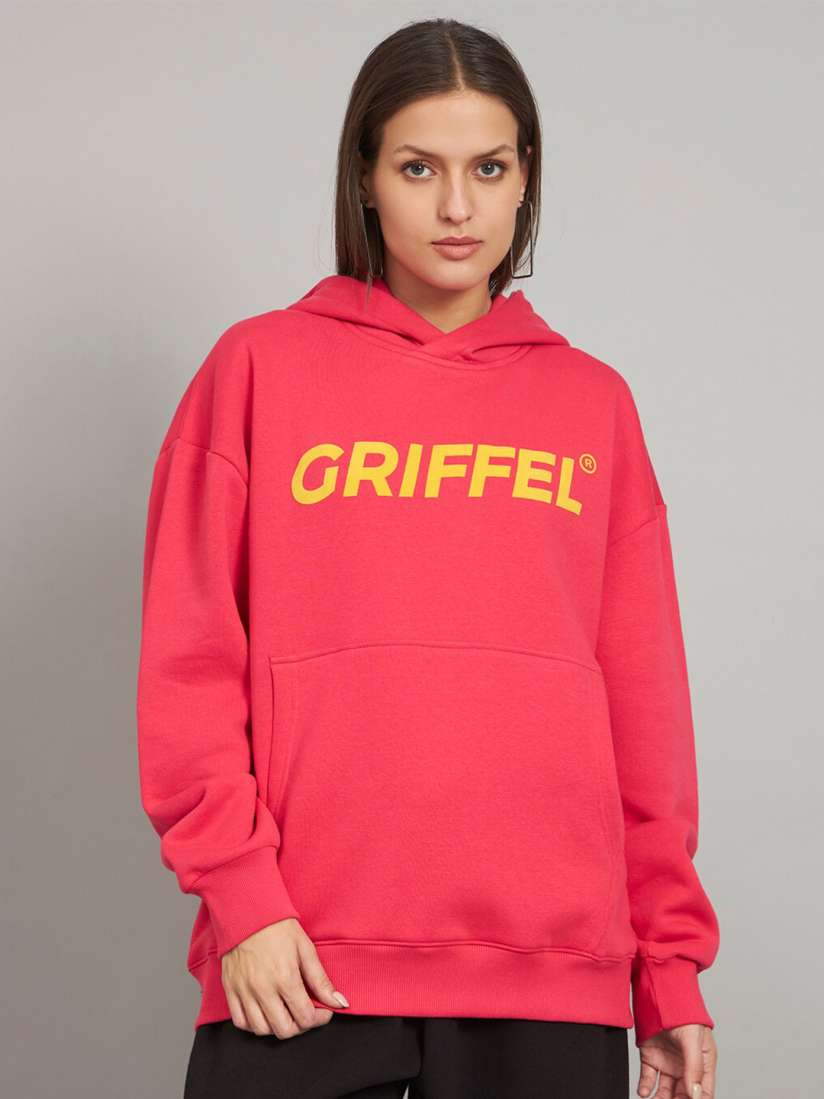 Buy GRIFFEL Typography Printed Fleece Pullover Sweatshirt Sweatshirts for Women 25862324 Myntra