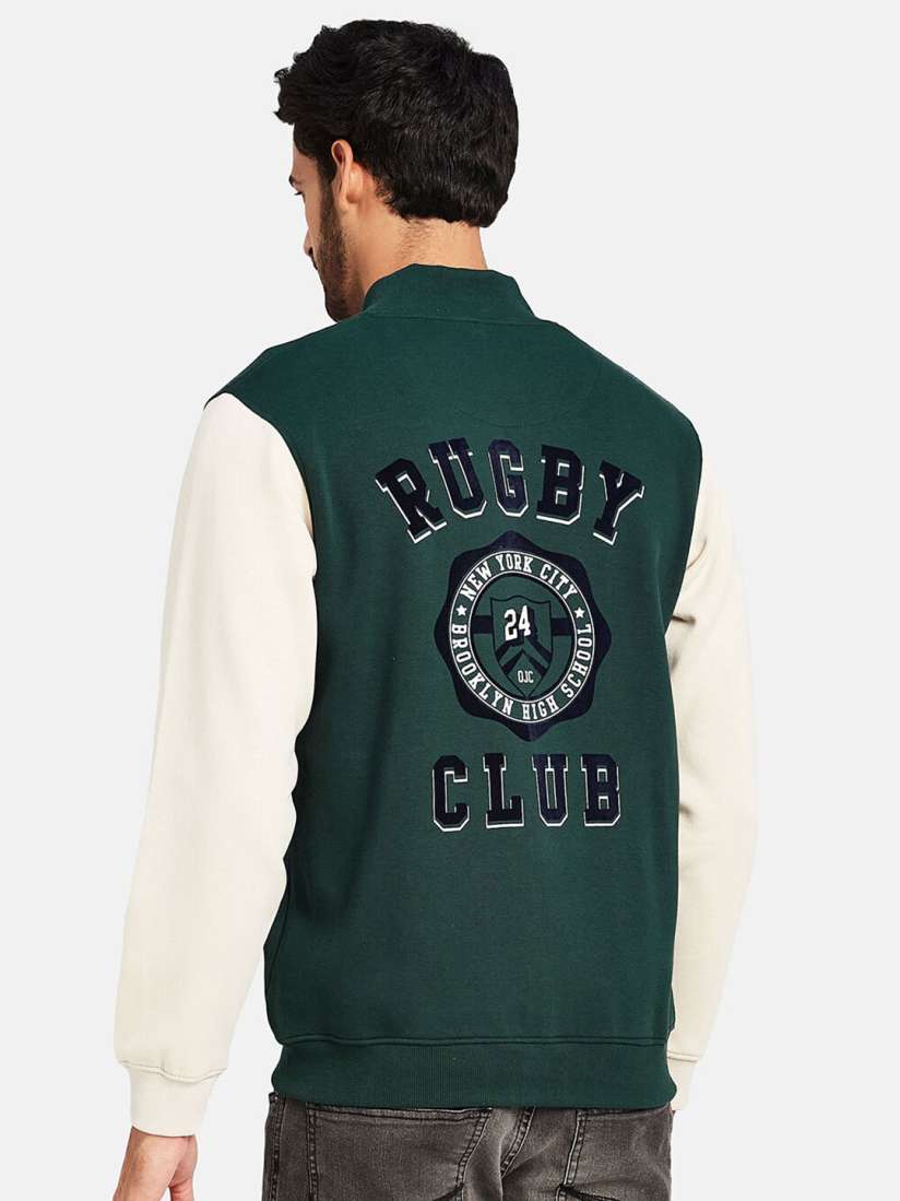 Buy Octave Typography Printed Fleece Varsity Jacket Jackets for Men 25862444 Myntra