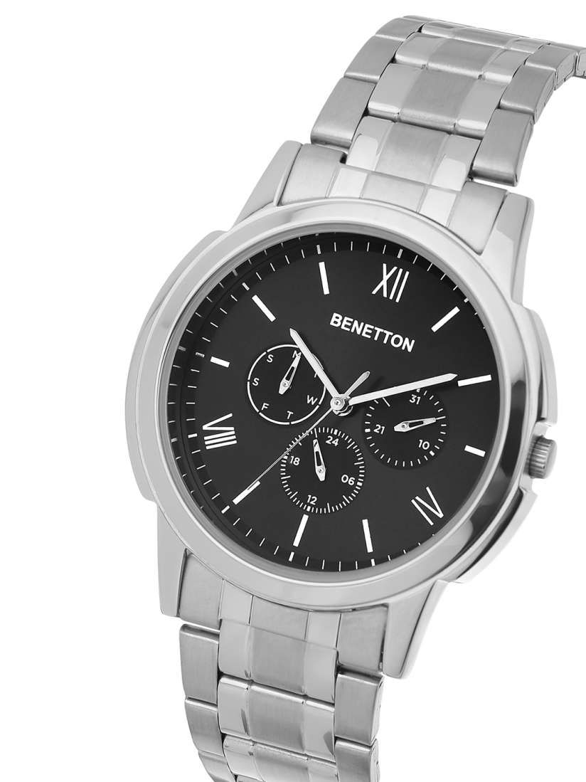United colors of benetton watches stainless steel black price sale