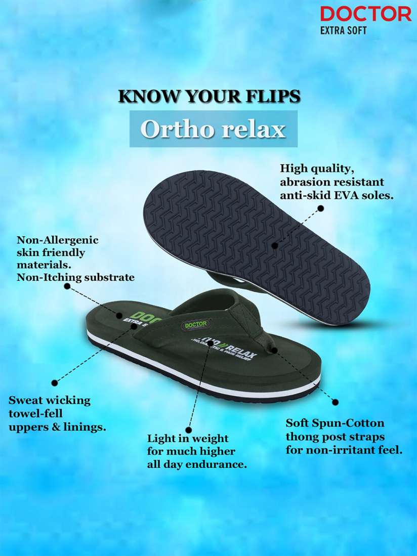 Buy DOCTOR EXTRA SOFT Men Non Allergenic Sweat Wicking Anti Skid Thong Flip Flops Flip Flops for Men 25873952 Myntra