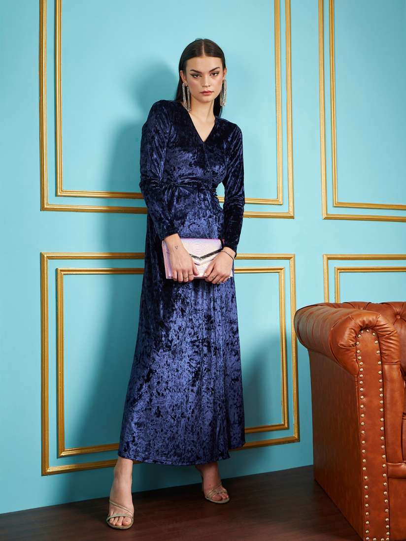 Myntra velvet dress store