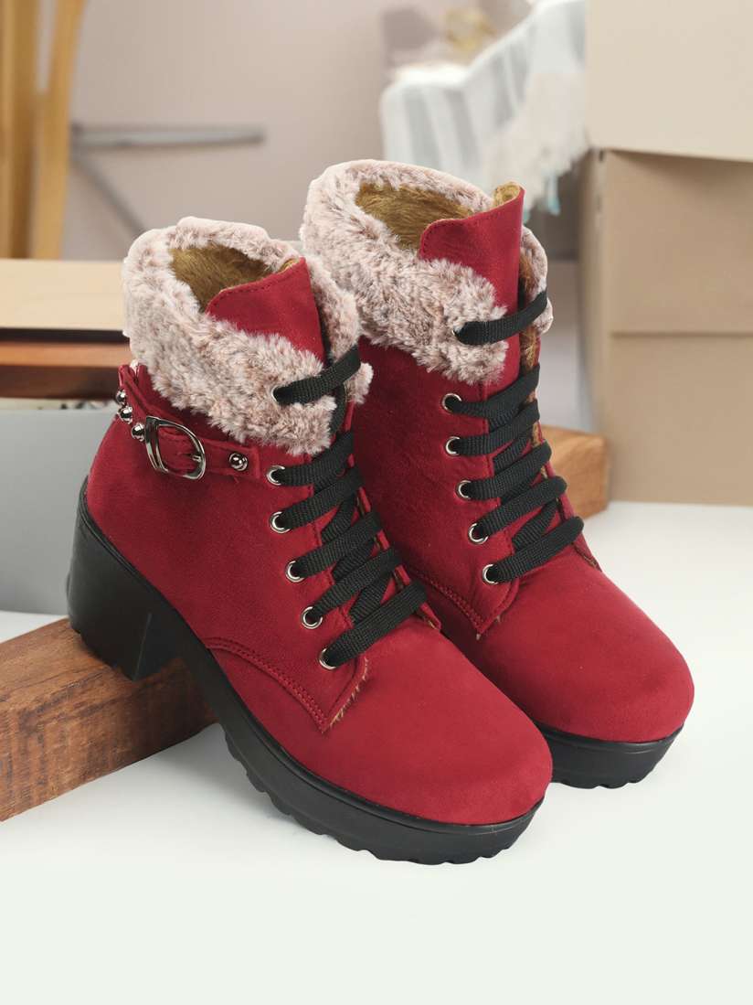 Maroon snow boots deals