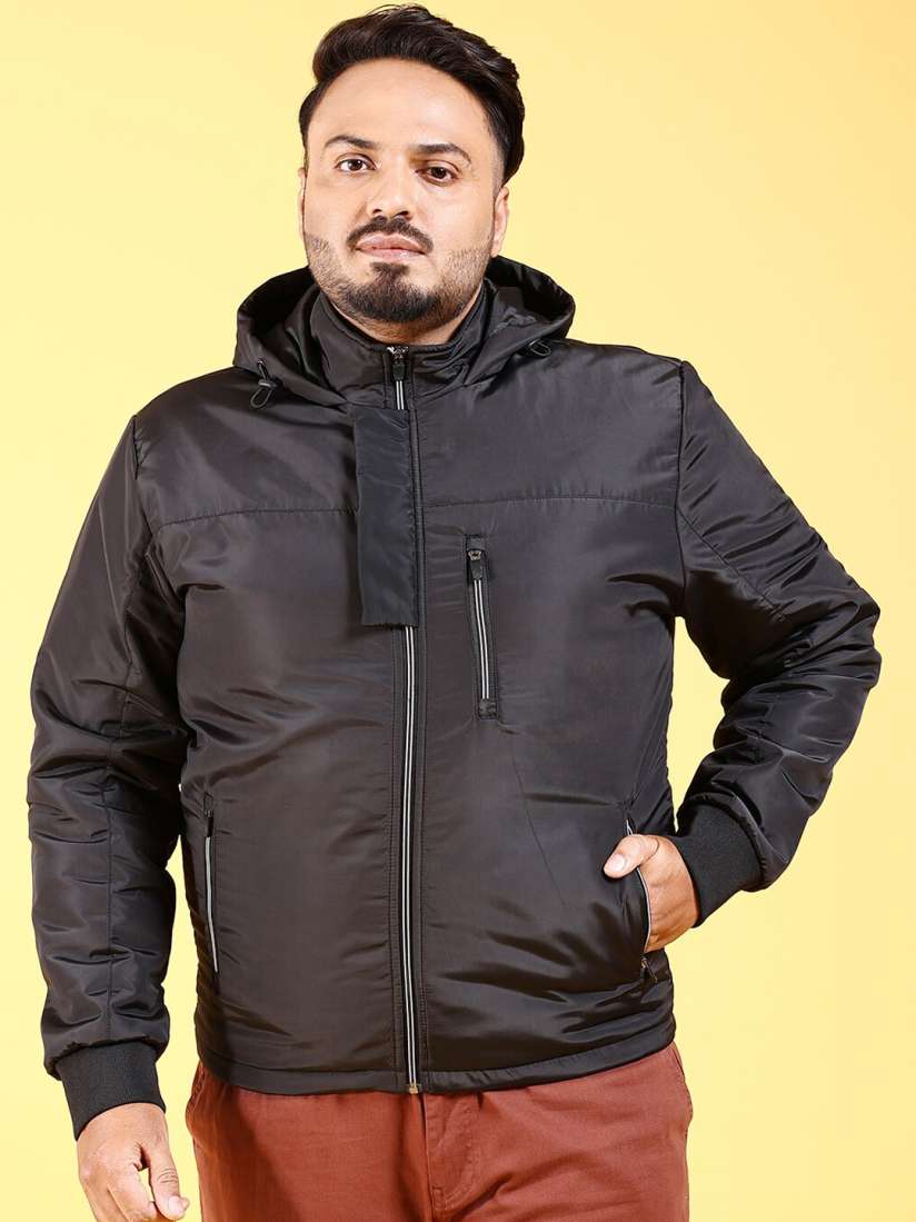 Buy HARDSODA Plus Size Hooded Lightweight Padded Jacket Jackets for Men 25881654 Myntra