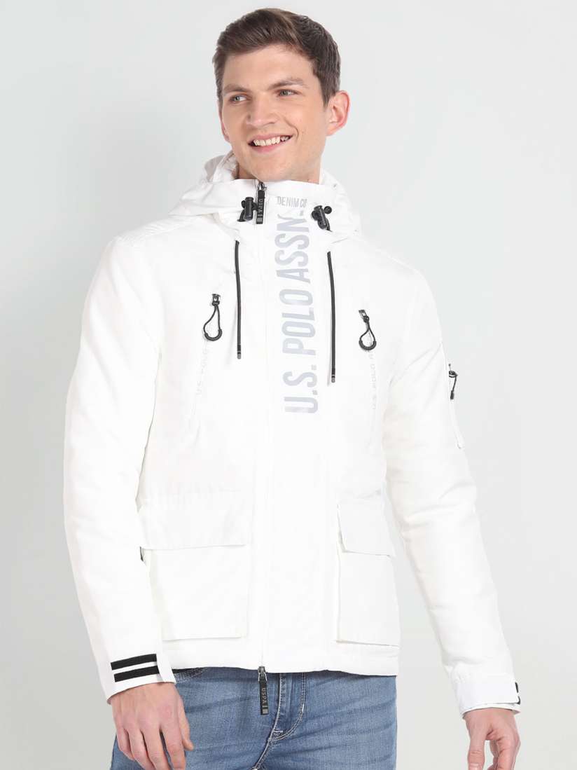 Buy U.S. Polo Assn. Denim Co. Typography Printed Hooded Puffer Jacket Jackets for Men 25889070 Myntra