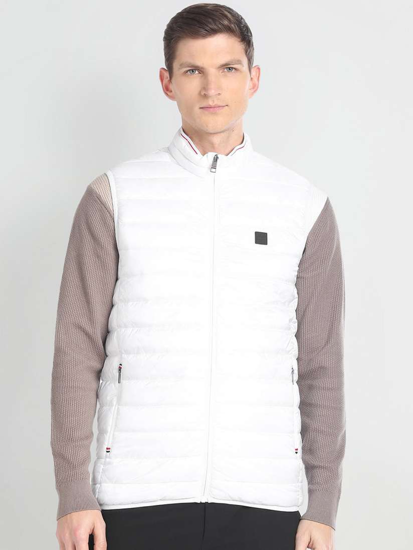 Buy Arrow Sport High Neck Sleeveless Puffer Jacket Jackets for Men 25890136 Myntra