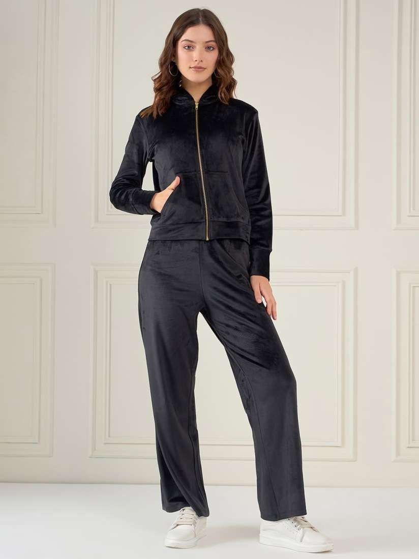 Crushed velvet tracksuit womens online