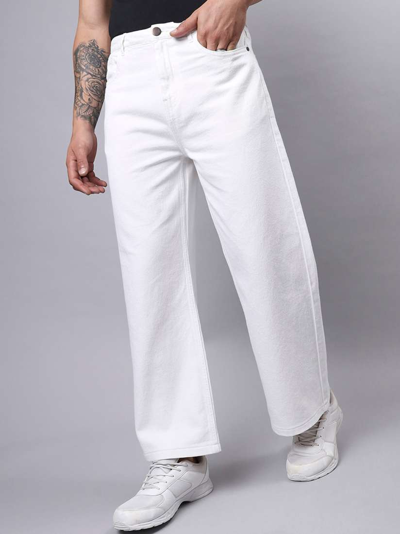 Mens baggy wide leg jeans top