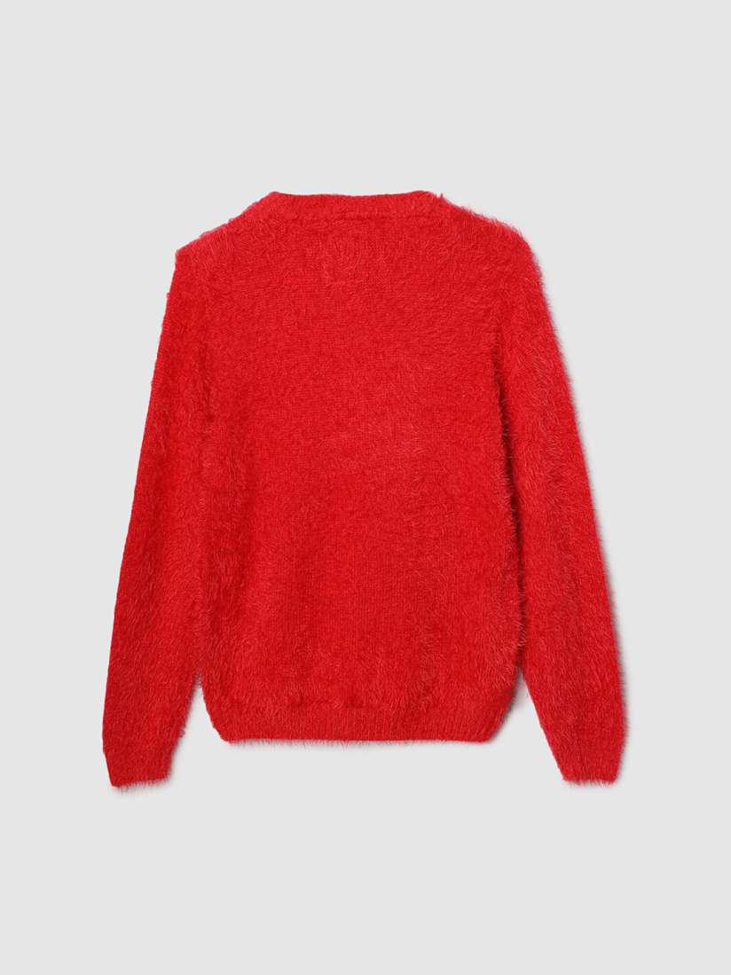 Fuzzy pullover sweater hot sale