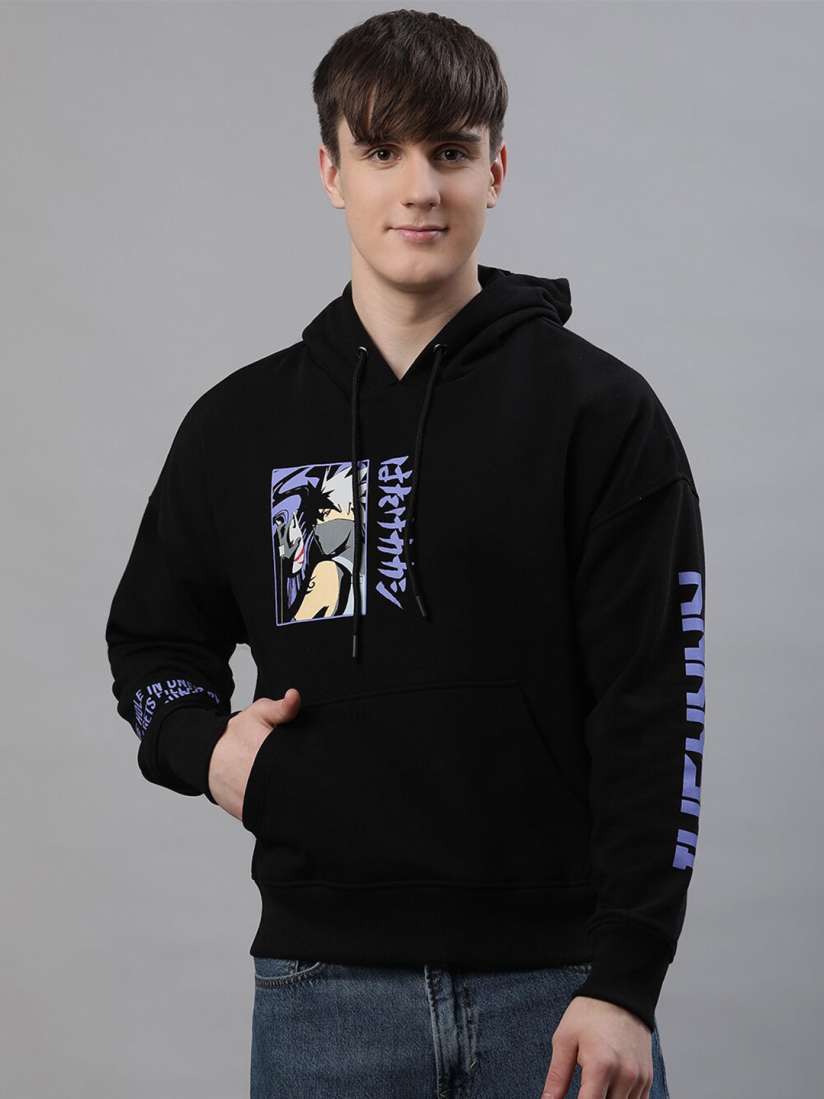 Buy Free Authority Naruto Shippuden Printed Hooded Loose Fit Pullover Sweatshirts for Men 25901488 Myntra