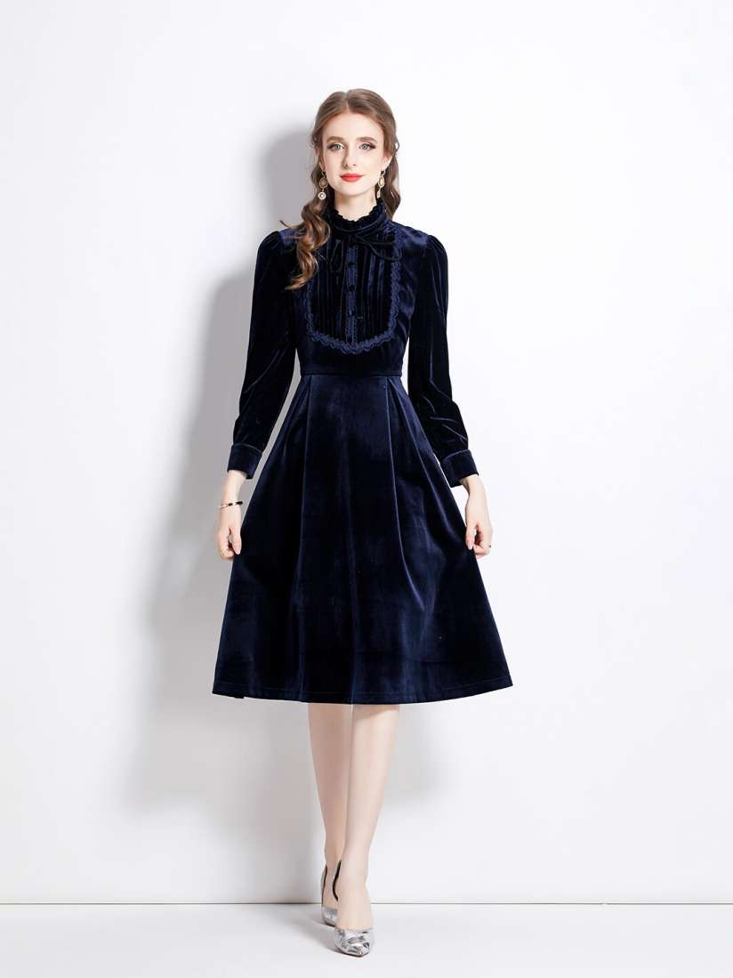 Velvet dress myntra cheap