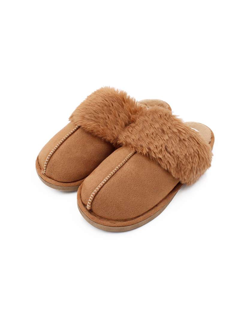Fur slippers myntra clearance