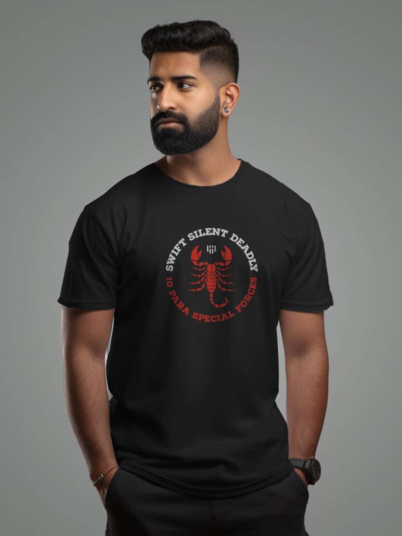 Black t shirt myntra shop