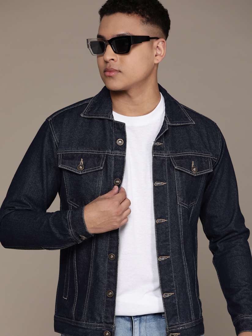 Denim jacket men myntra hot sale